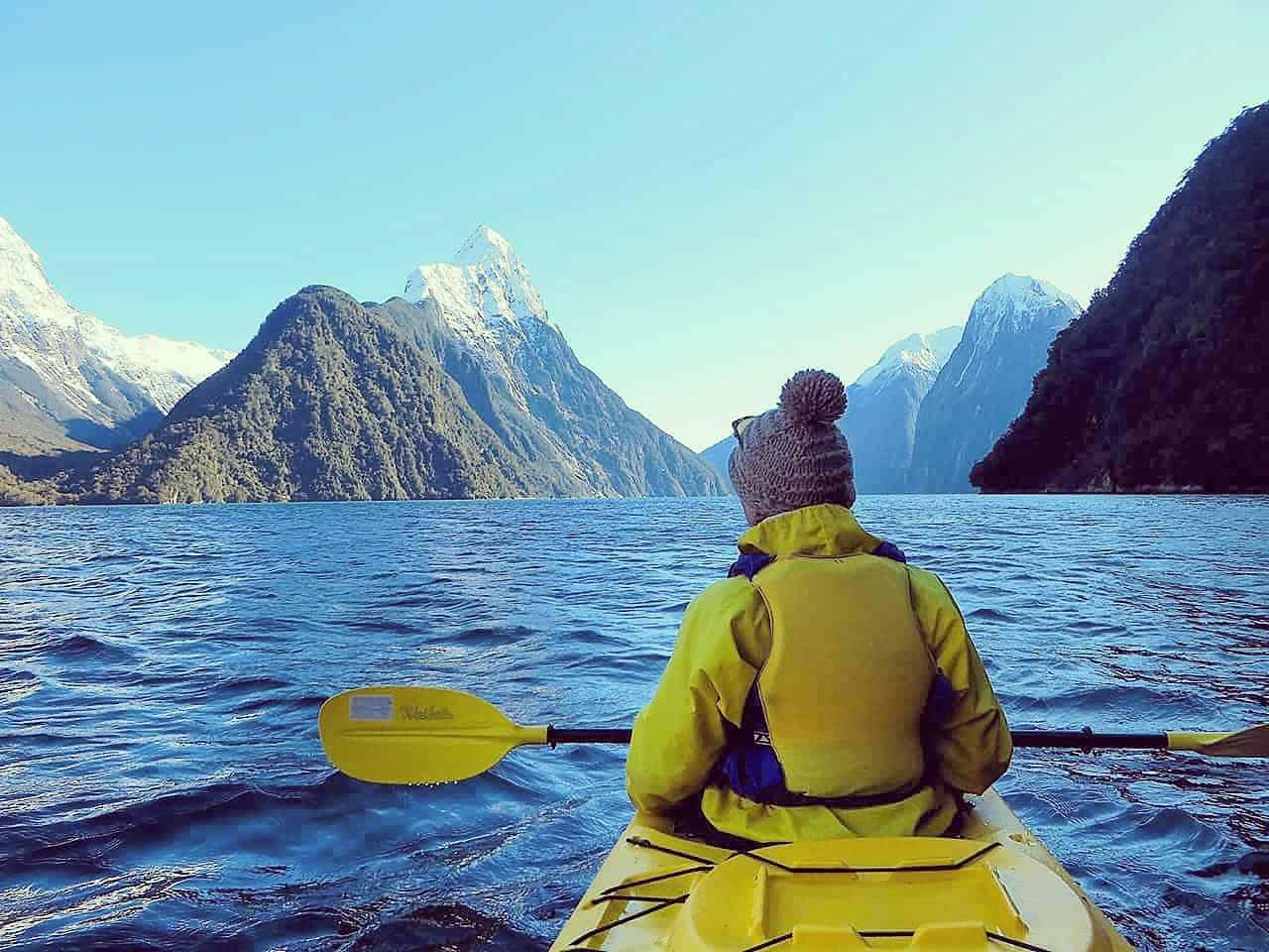 Guided-kayakin-tours-milford-sound-roscos kayak-tours | Must Do New Zealand | Must Do New Zealand kayaking on milford sound