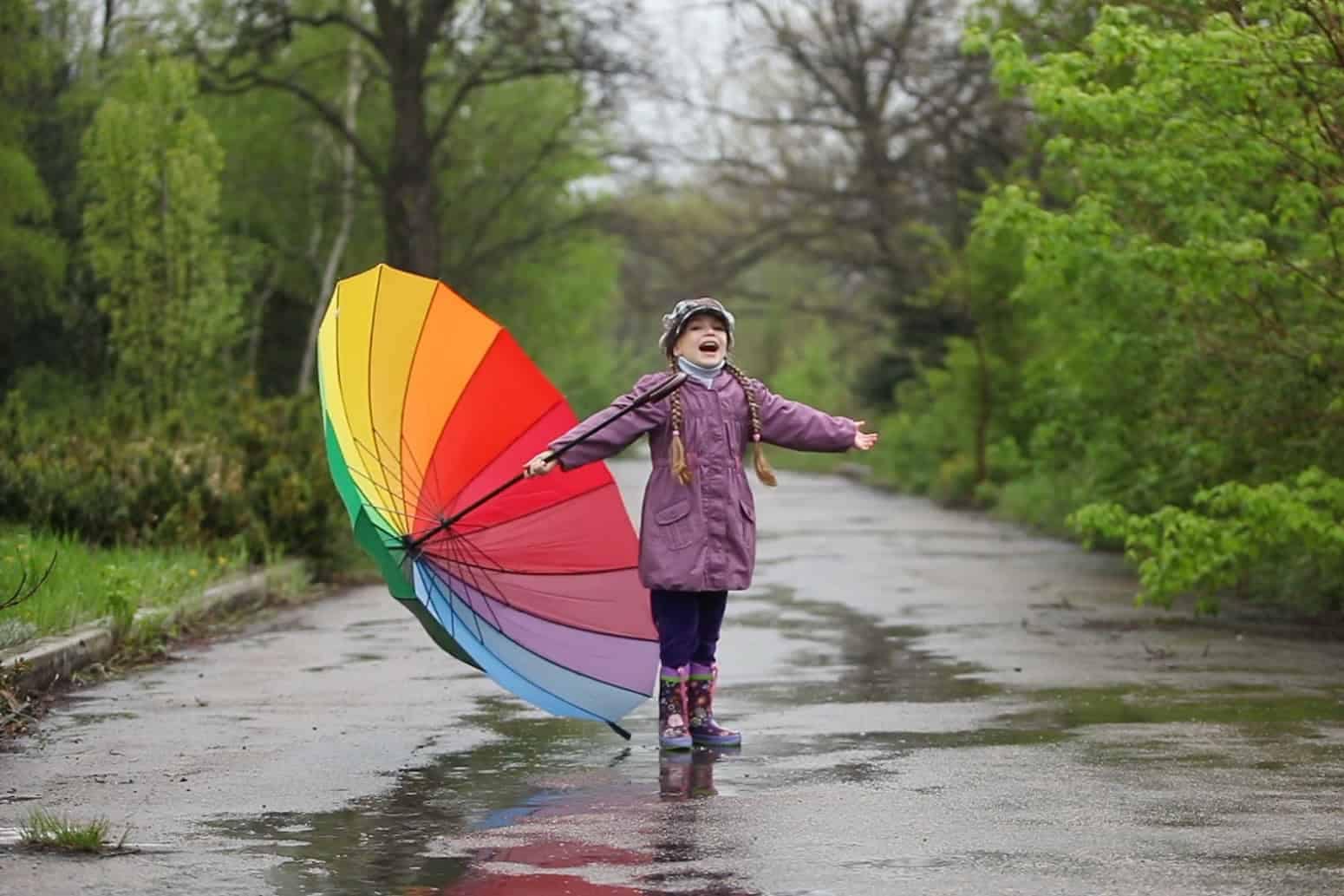 Rainy day umbrella girl-16 | Must Do New Zealand | Must Do New Zealand